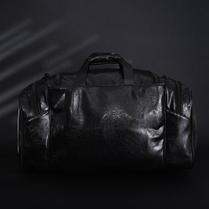Balenciaga x adidas Large Duffel Travel Bag – Black with Trefoil Logo and Triple Stripes