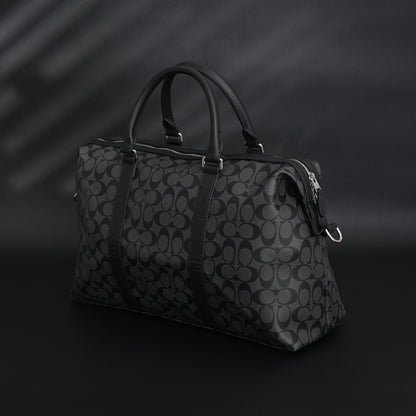 Coach Metropolitan Duffel Bag in Signature Black Canvas