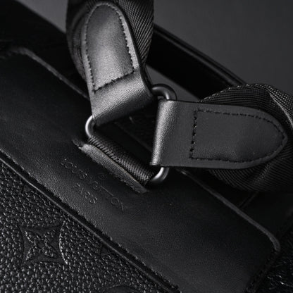 Louis Vuitton Christopher PM Backpack Monogram Shadow Black Leather
