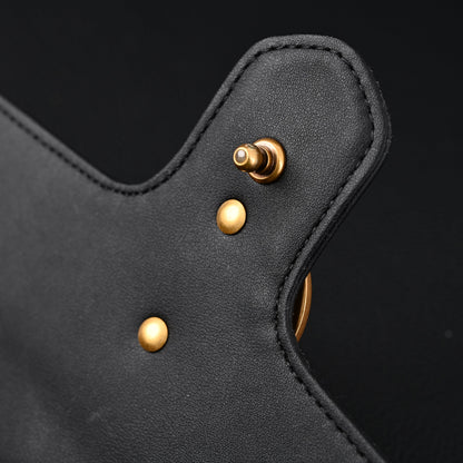 Gucci GG Marmont Small Matelassé Shoulder Bag – Black Leather with Gold Hardware