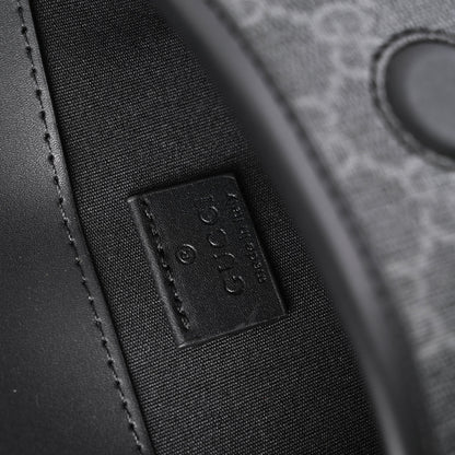 Gucci Ophidia GG Supreme Belt Bag – Black/Grey with Web Strap