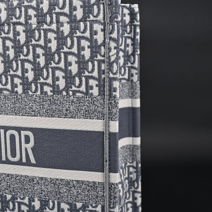 Christian Dior Large Book Tote – Grey Oblique Embroidery