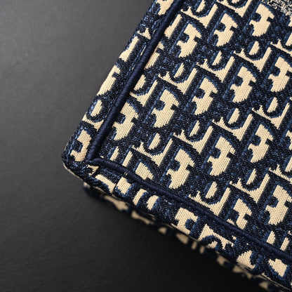 Christian Dior Large Book Tote – Blue Oblique Embroidery